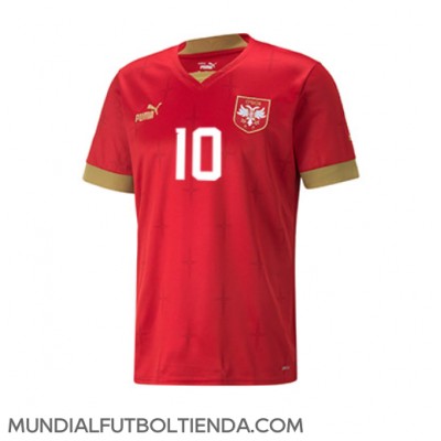 Camiseta Serbia Dusan Tadic #10 Primera Equipación Replica Mundial 2022 mangas cortas